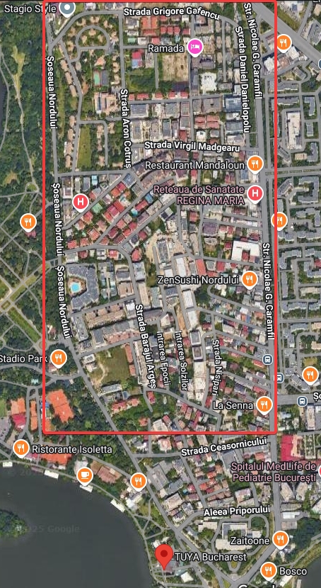 Karte Cartierul Herăstrău